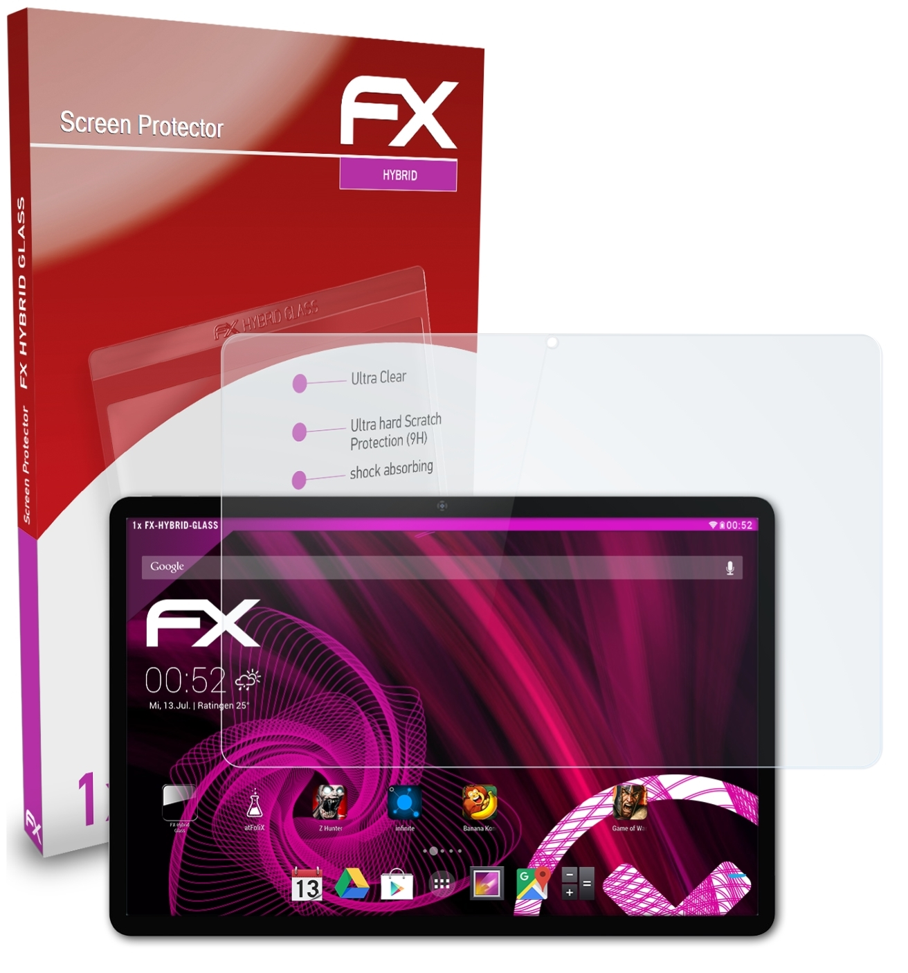 ATFOLIX Teclast FX-Hybrid-Glass P30HD) Schutzglas(für