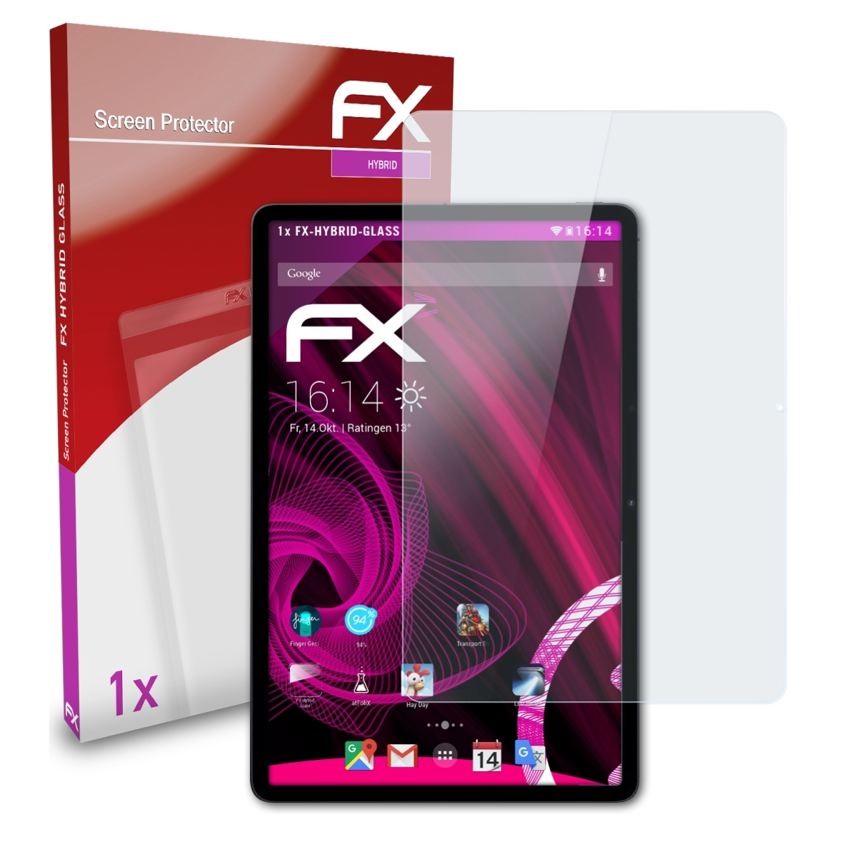 Schutzglas(für Pad) ATFOLIX Oppo FX-Hybrid-Glass