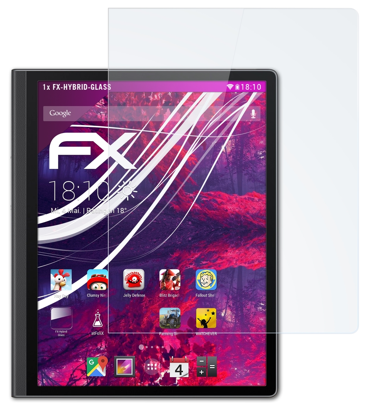 ATFOLIX FX-Hybrid-Glass Paper) Schutzglas(für Huawei MatePad
