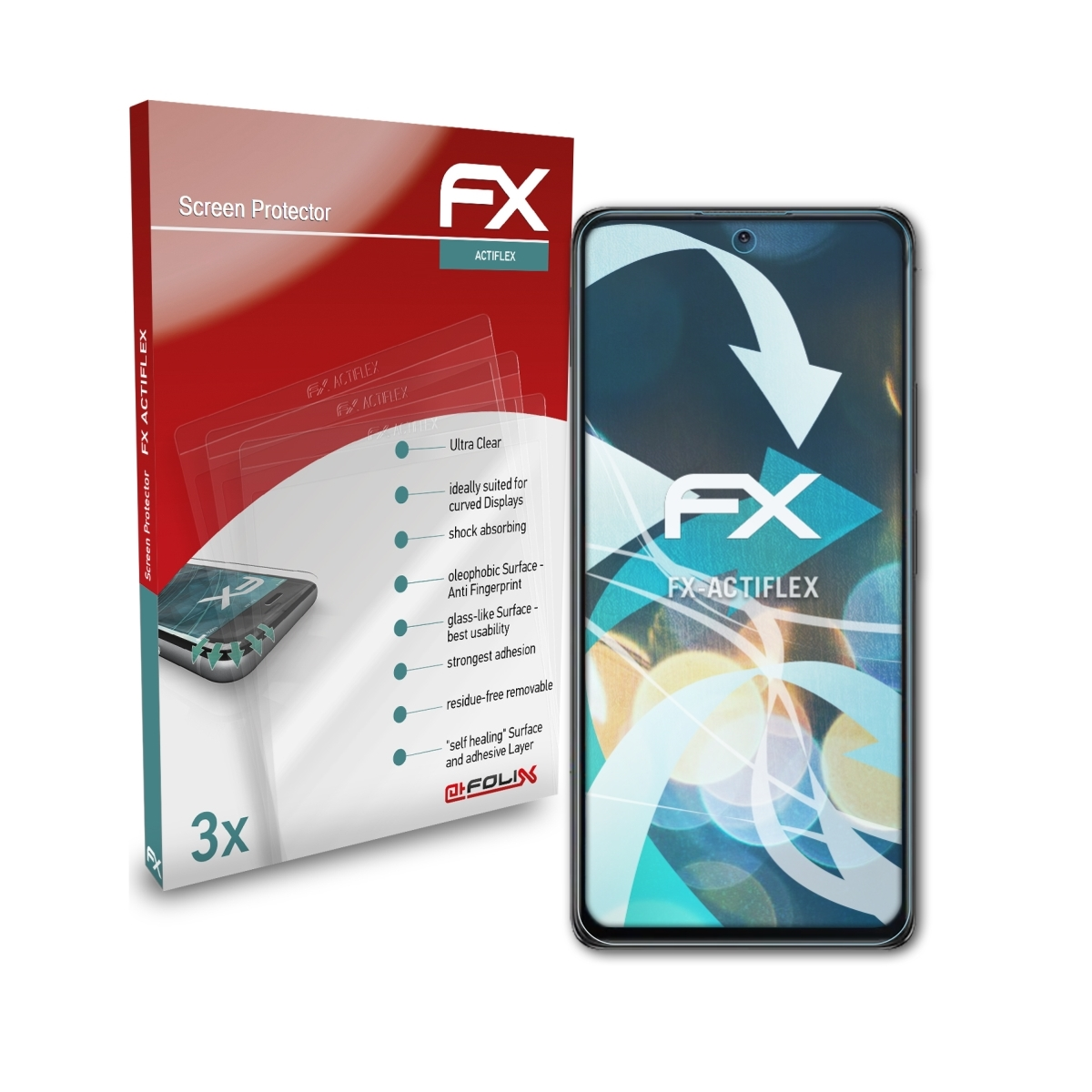ATFOLIX 3x FX-ActiFleX Displayschutz(für Xiaomi M4 Poco Pro)