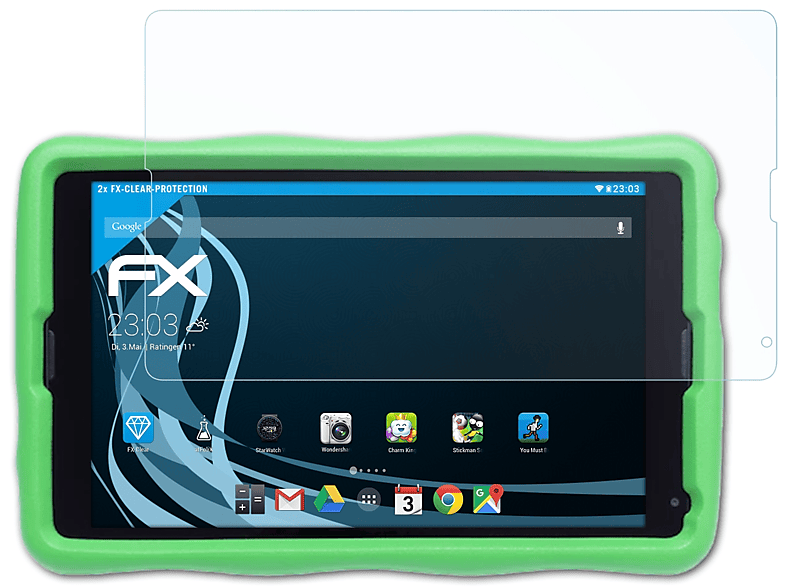 ATFOLIX 2x FX-Clear Displayschutz(für Medion LIFETAB E10440 (MD60518))