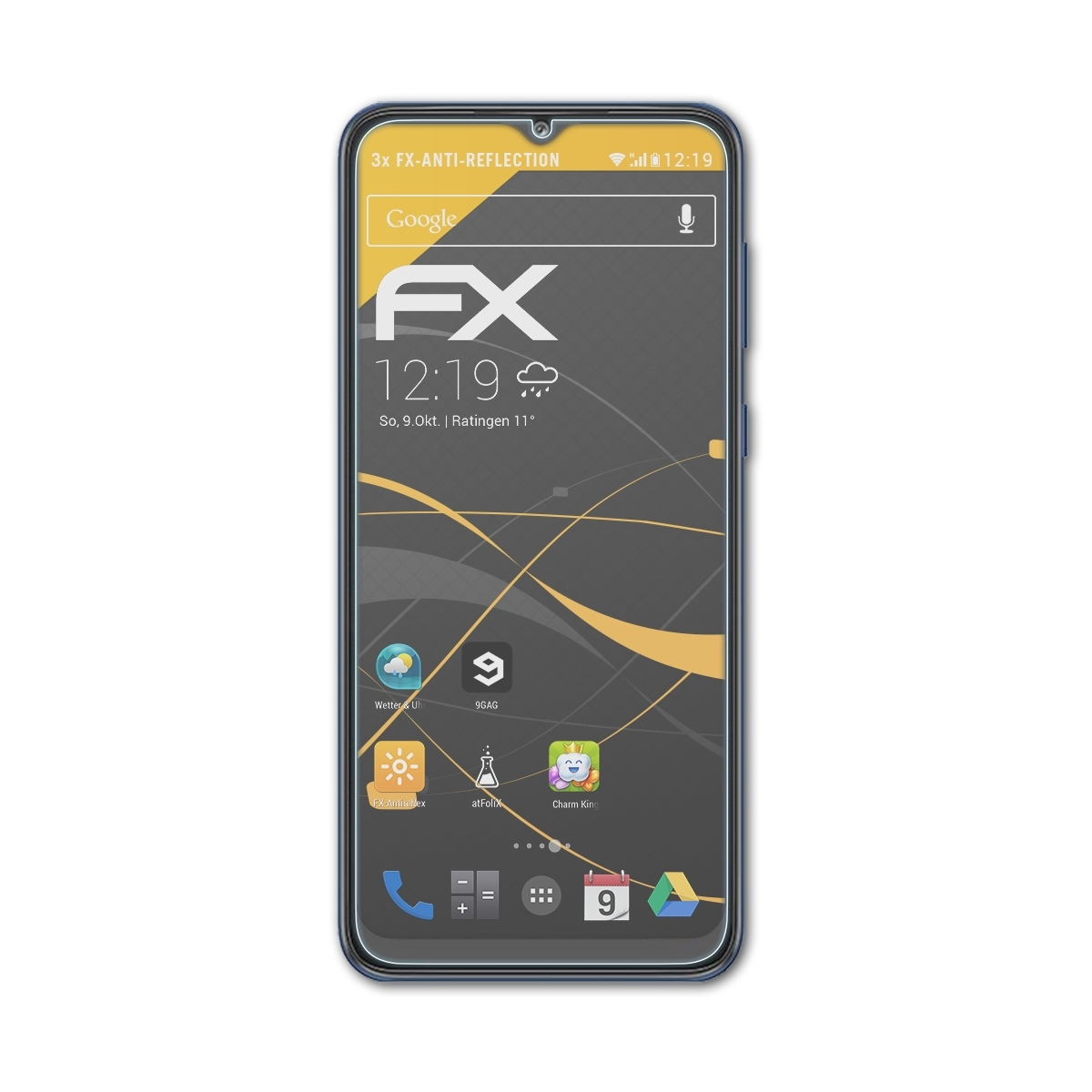 ATFOLIX 3x FX-Antireflex Samsung Displayschutz(für Galaxy A03 Core)