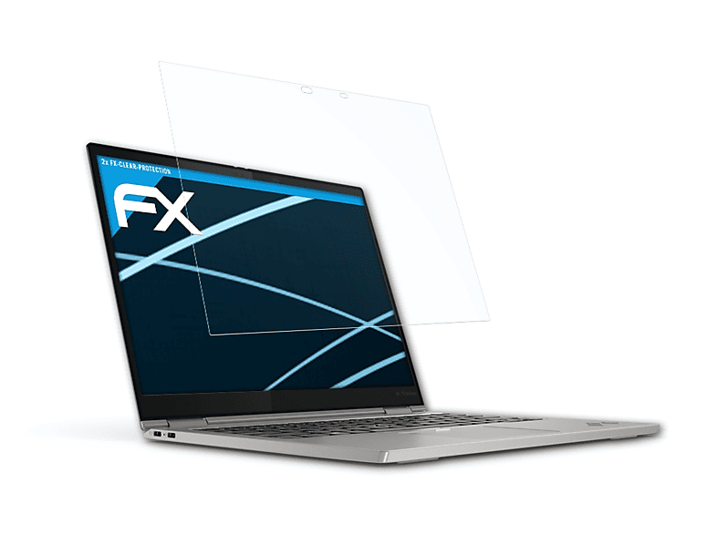 ATFOLIX 2x FX-Clear Displayschutz(für Lenovo X1 ThinkPad Yoga) Titanium