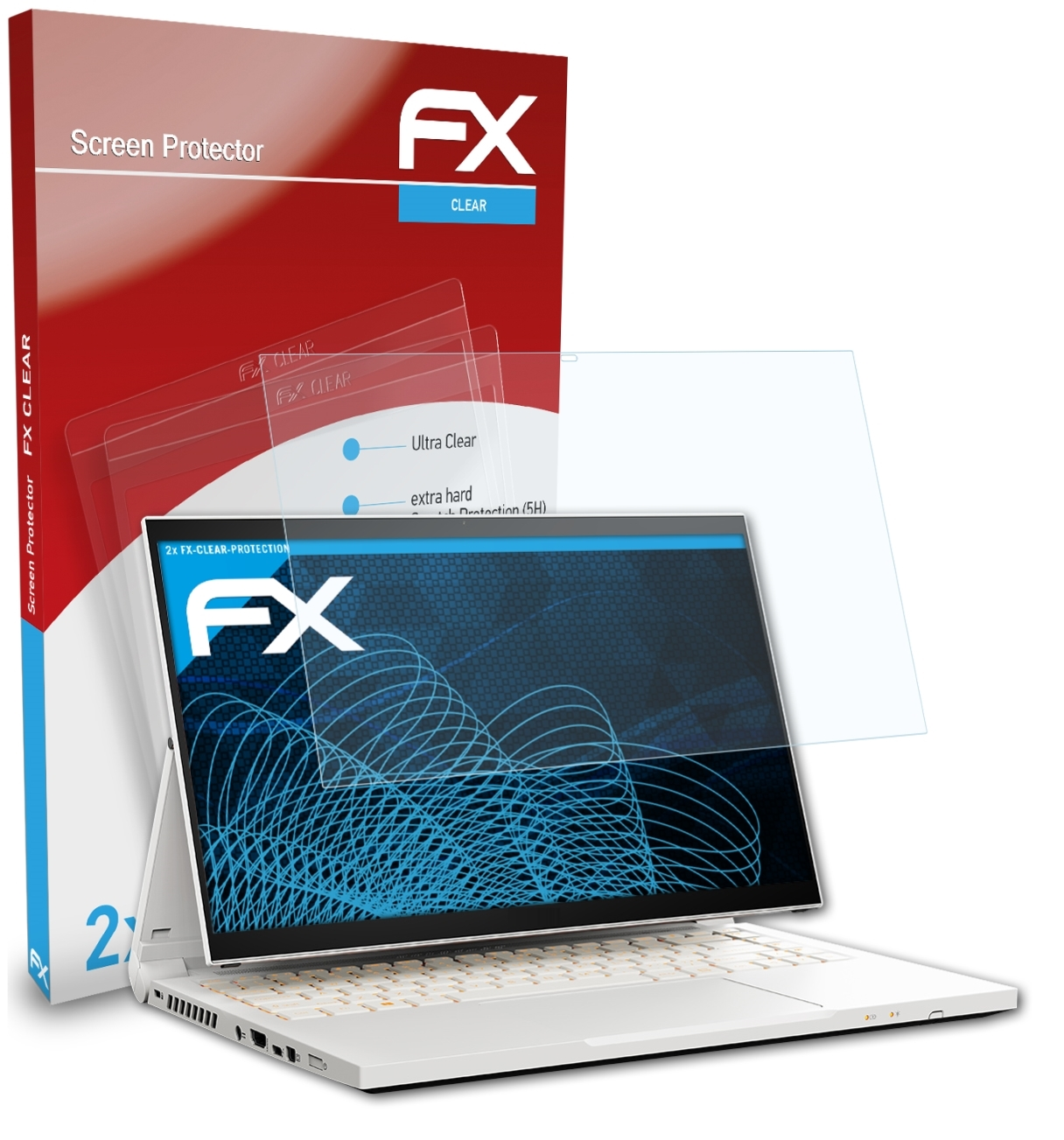 ATFOLIX 2x FX-Clear Displayschutz(für Acer 3 (CC315-72P)) Ezel ConceptD Pro