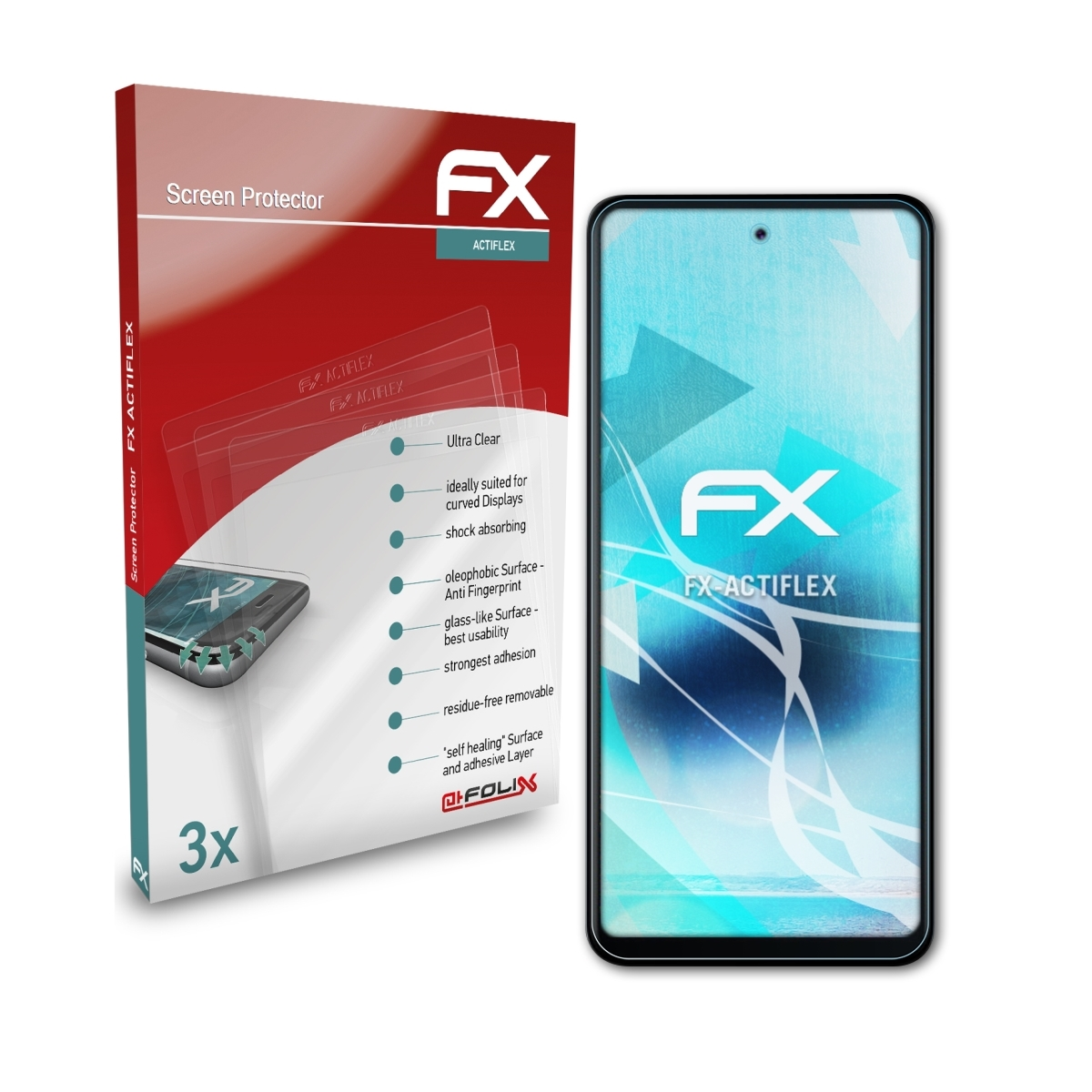 Nuu 3x Mobile FX-ActiFleX B15) ATFOLIX Displayschutz(für