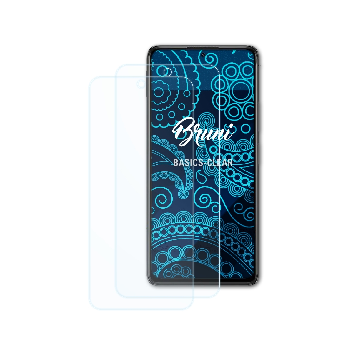BRUNI 2x M4 Schutzfolie(für Poco Xiaomi Basics-Clear Pro)