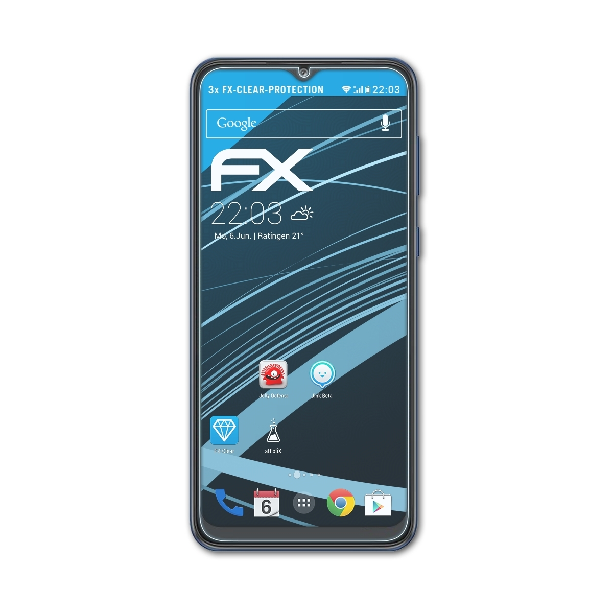 Samsung FX-Clear Core) Displayschutz(für 3x Galaxy ATFOLIX A03