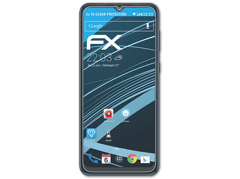ATFOLIX 3x FX-Clear Displayschutz(für Samsung Galaxy A03 Core)