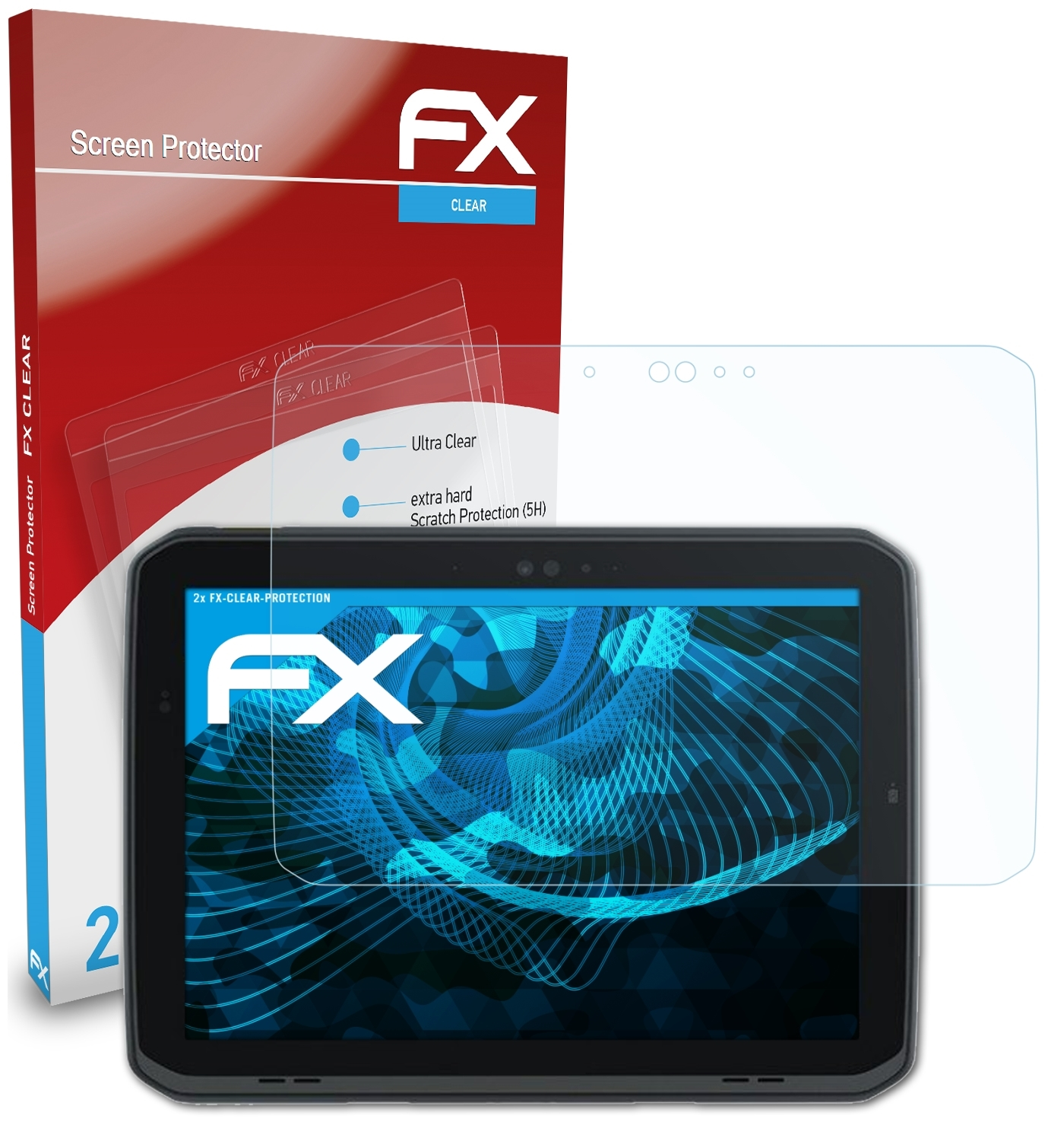 ATFOLIX 2x FX-Clear Displayschutz(für Zebra ET80)