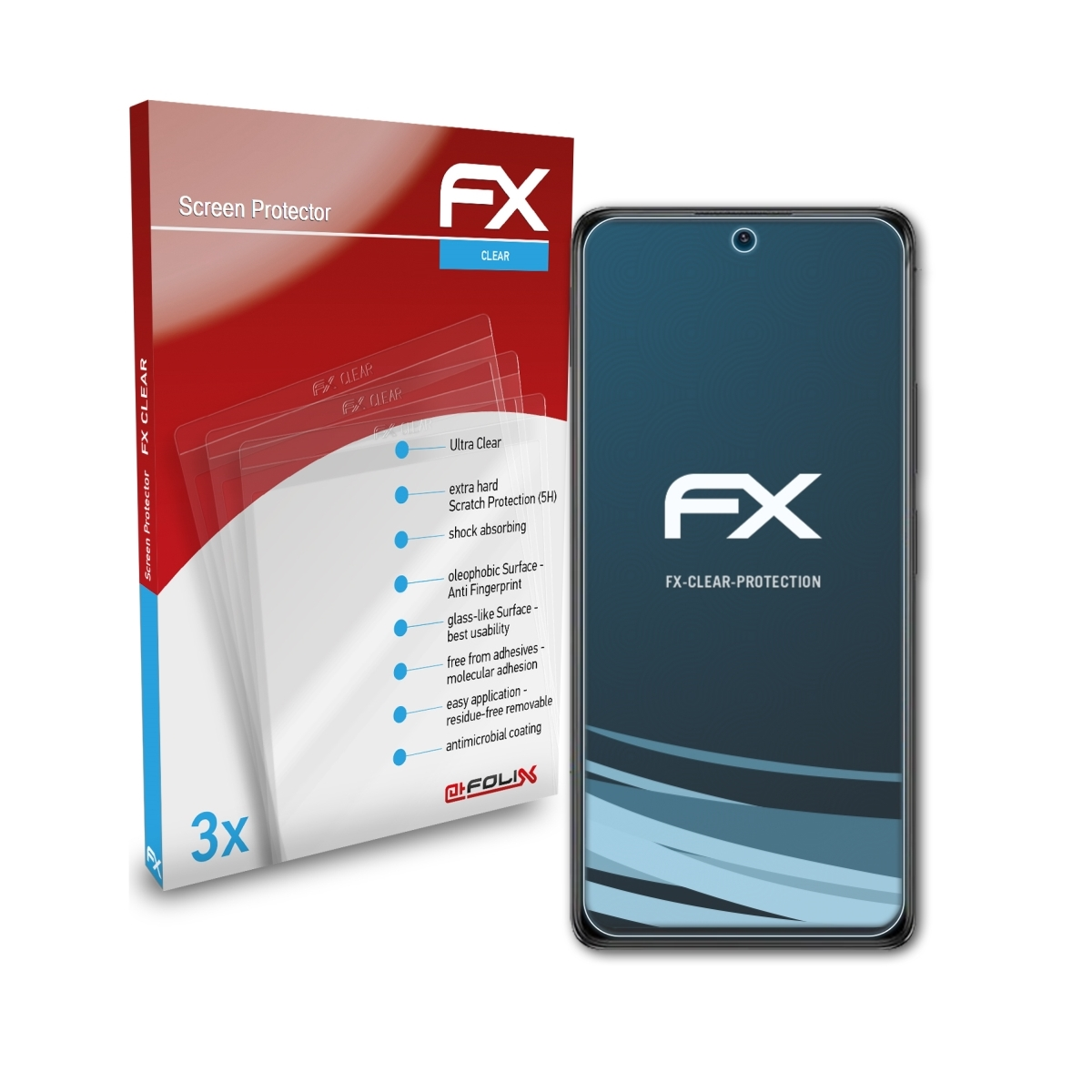 Displayschutz(für M4 Xiaomi FX-Clear Poco ATFOLIX 3x Pro)