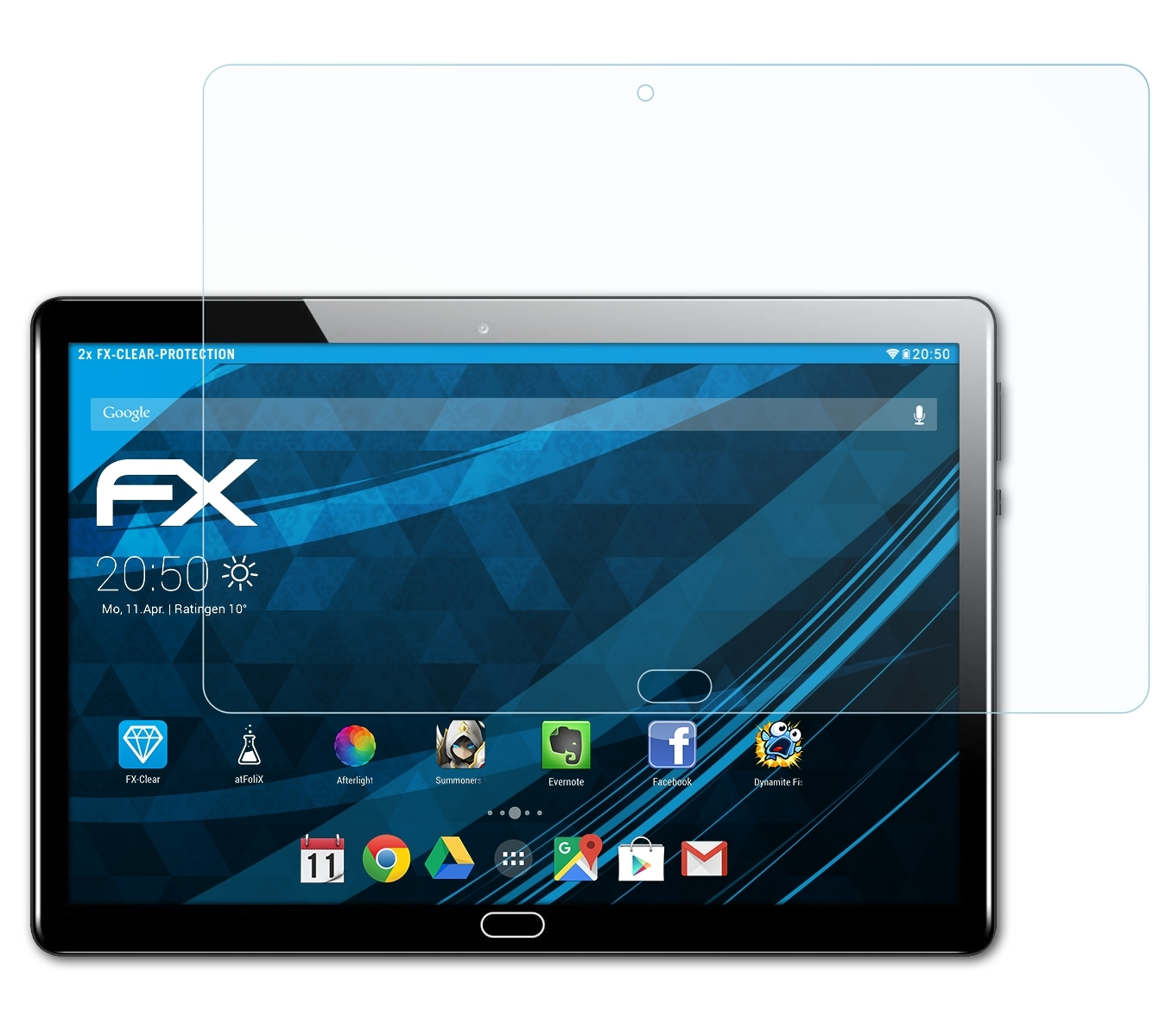 ATFOLIX 2x FX-Clear Displayschutz(für Padgene N10)