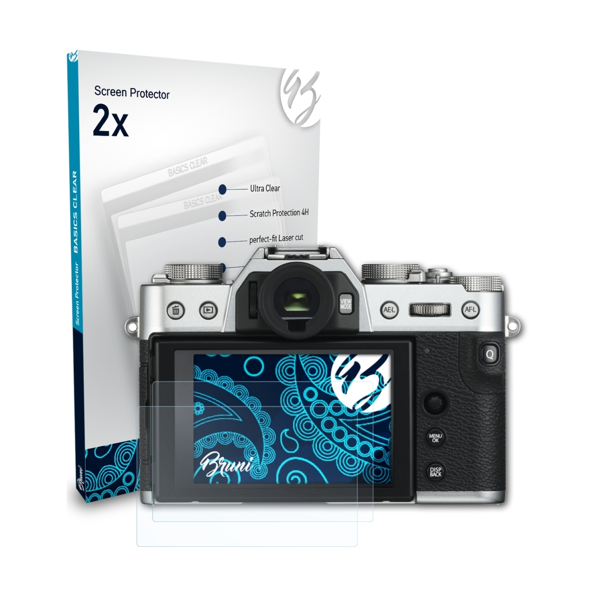 BRUNI 2x Basics-Clear Schutzfolie(für Fujifilm II) X-T30