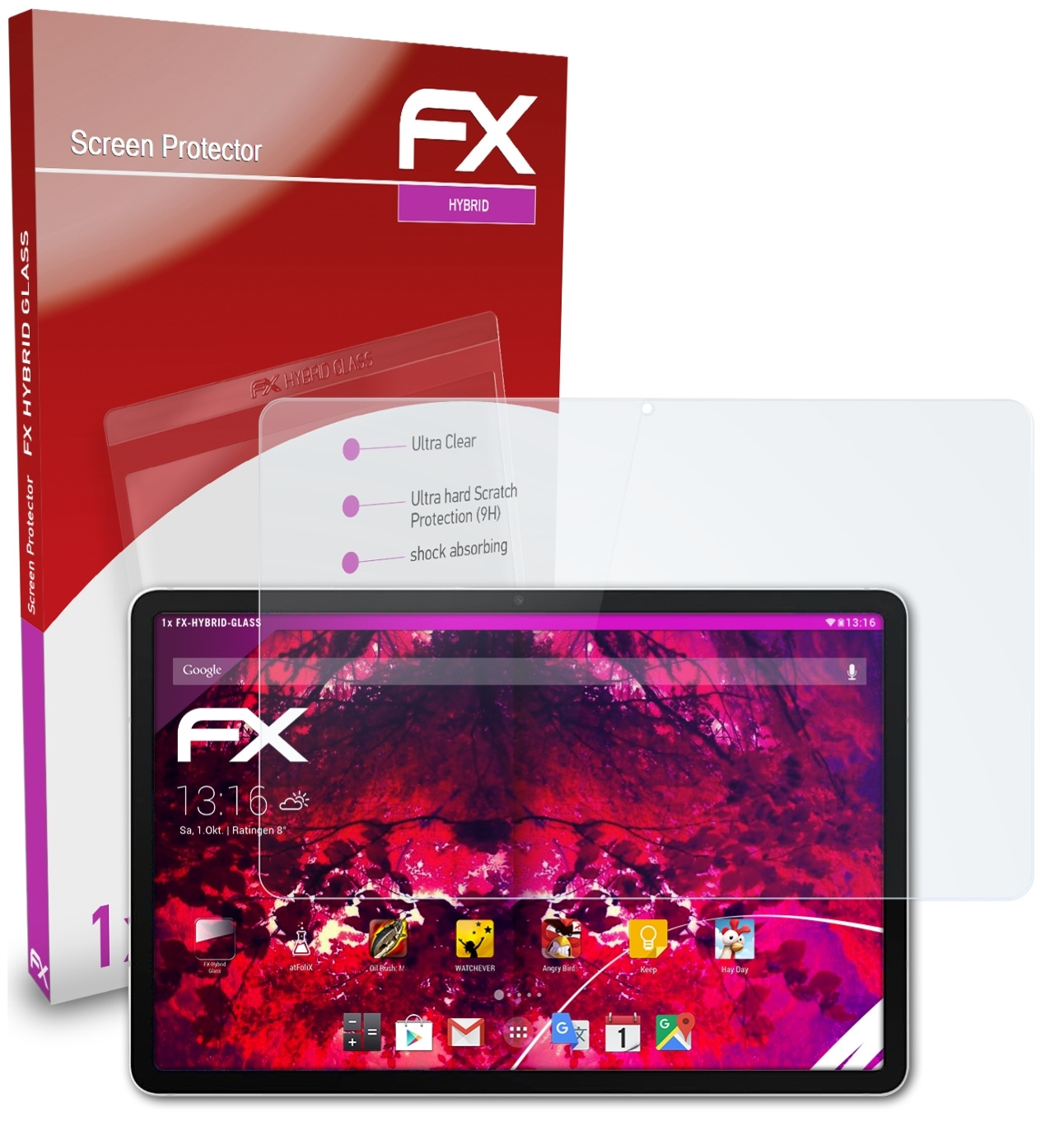 S8) ATFOLIX Galaxy FX-Hybrid-Glass Samsung Schutzglas(für Tab