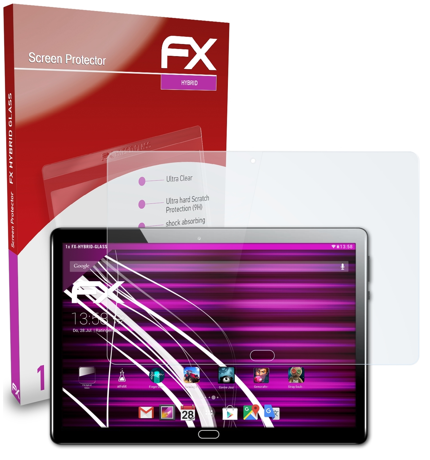 FX-Hybrid-Glass Padgene N10) Schutzglas(für ATFOLIX