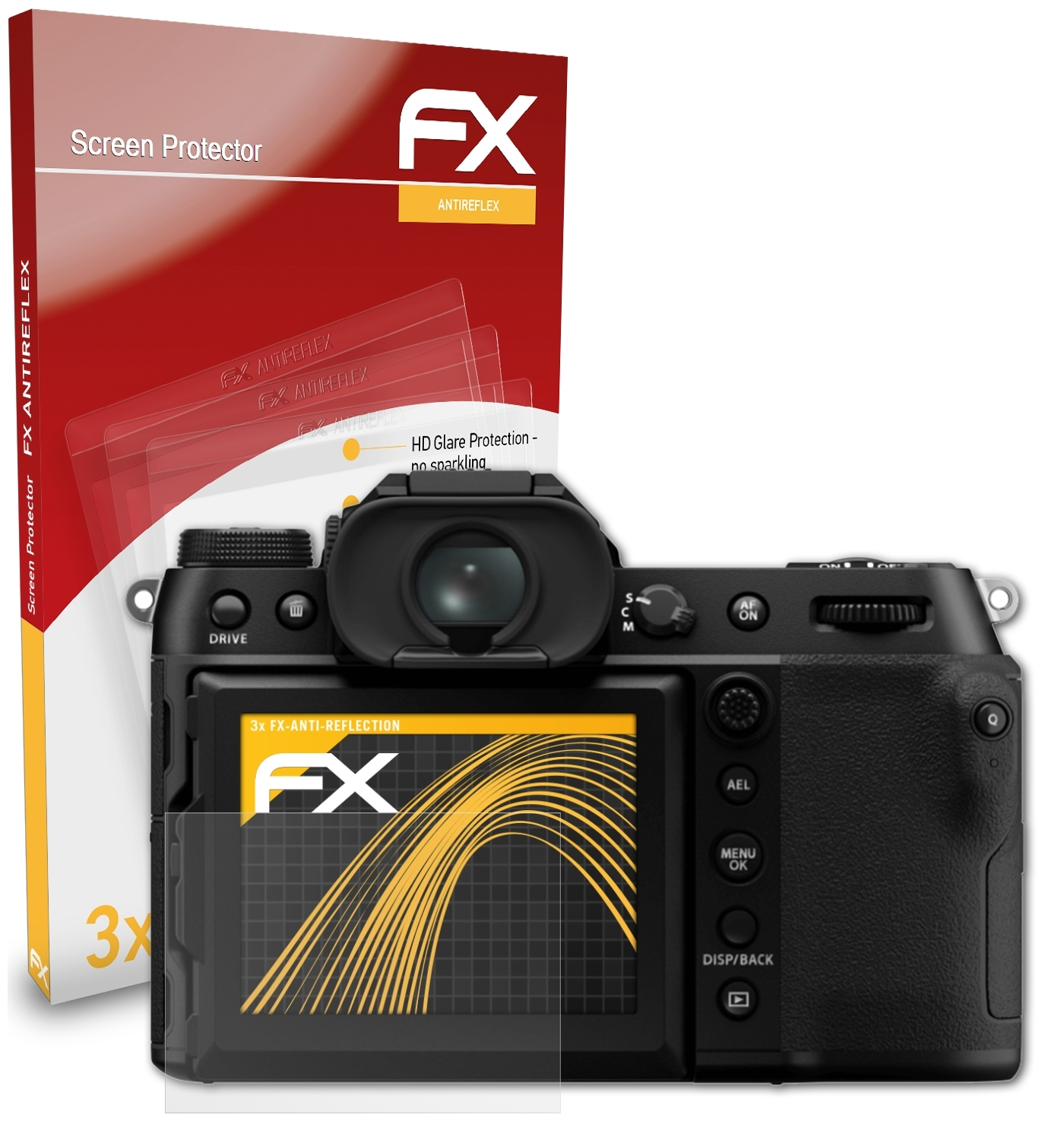 50S Fujifilm FX-Antireflex II) GFX Displayschutz(für 3x ATFOLIX