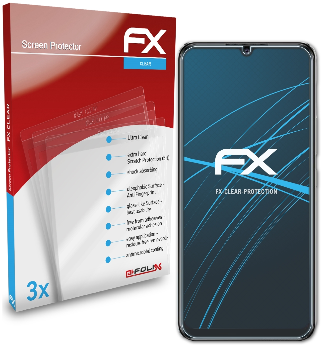 Vivo ATFOLIX S10e) FX-Clear Displayschutz(für 3x