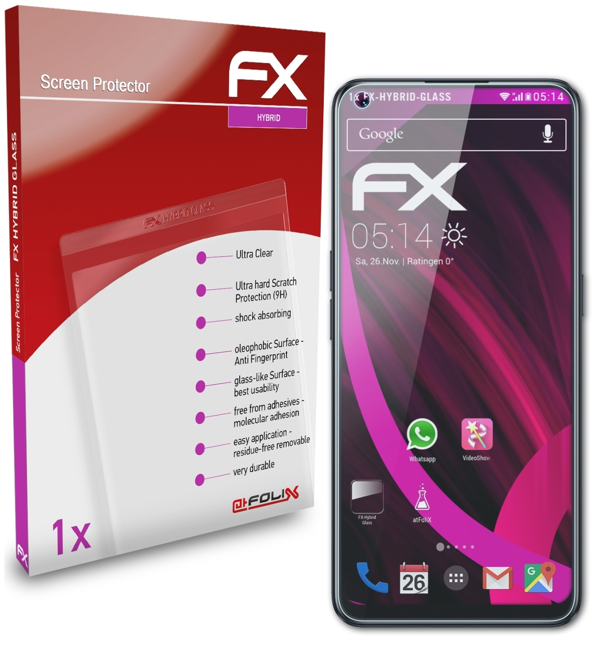 ATFOLIX FX-Hybrid-Glass Schutzglas(für Realme 9 Pro+)