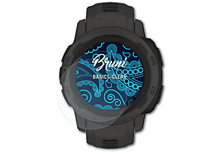 BRUNI 2x Basics-Clear Schutzfolie(für Garmin Instinct 2S (40mm))