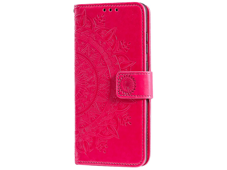 5G, Mandala Klapphülle mit Bookcover, Galaxy Muster, Pink M23 COVERKINGZ Samsung,