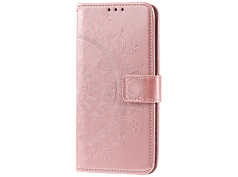 COVERKINGZ Klapphülle mit Mandala Muster, Bookcover, Samsung, Galaxy M23 5G, Rosegold