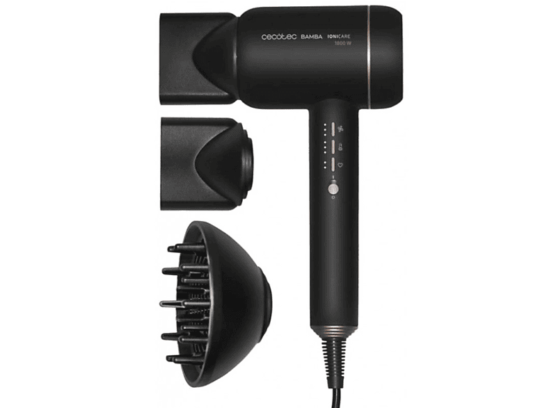 Secador - GHD 5060356733354, 2100 W, Sí niveles temperatura, Difusor  incluido, Negro