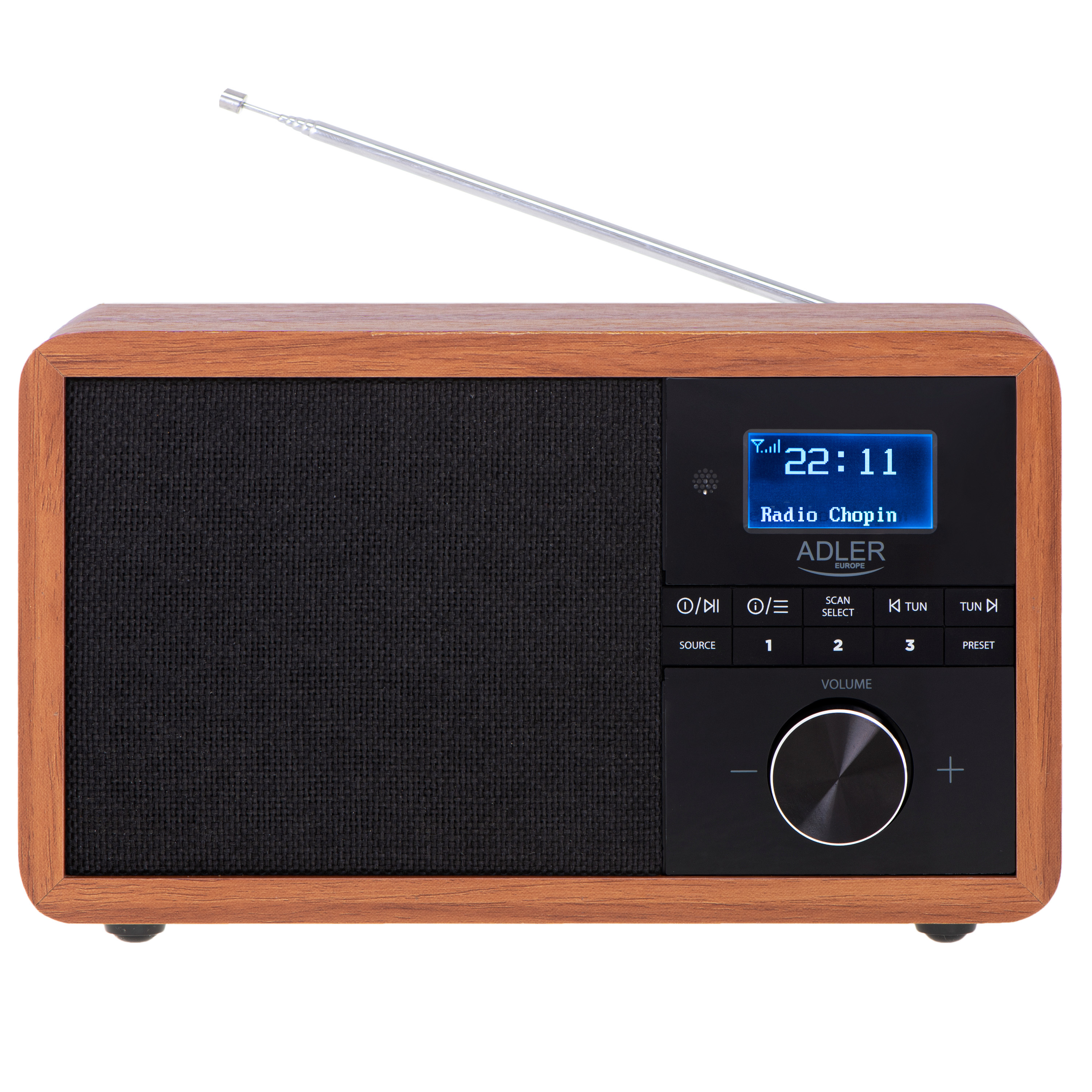 Radio, 1184 AM, FM, DAB+, ADLER AD Bluetooth, braun