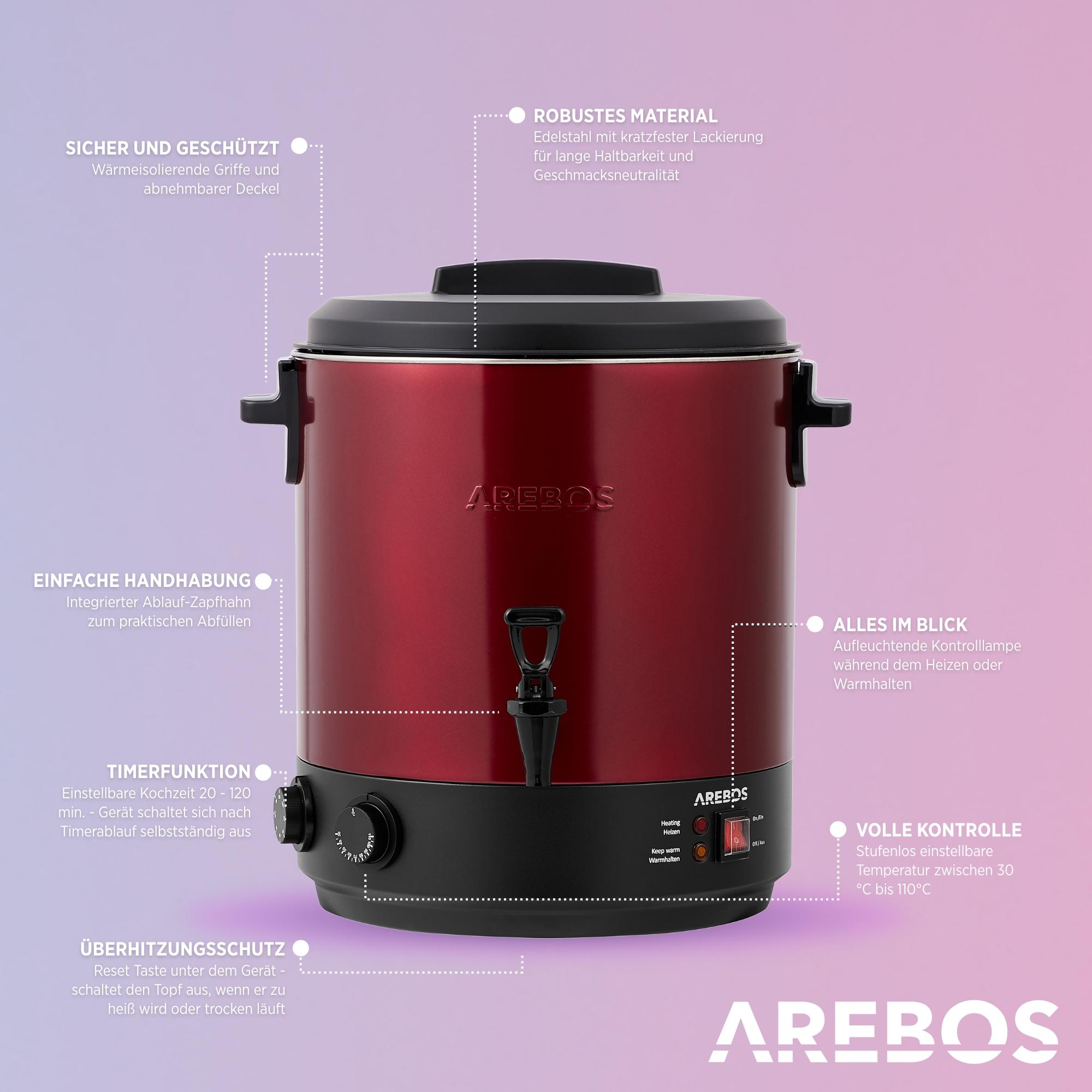 Heißgetränke Watt) AREBOS Spender (1800 Einkochautomat