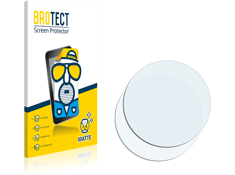 BROTECT 2x matte Schutzfolie(für Oozoo Smartwatches Q0040 2/3/4/5/6/7/8/10/11)