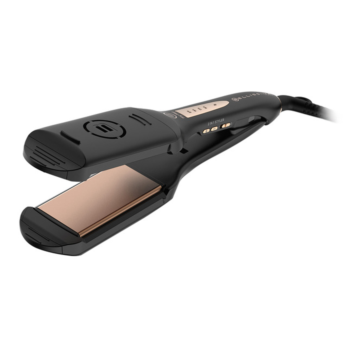 Plancha de pelo - 11642 IMETEC, 220 V, 210 °C, Negro