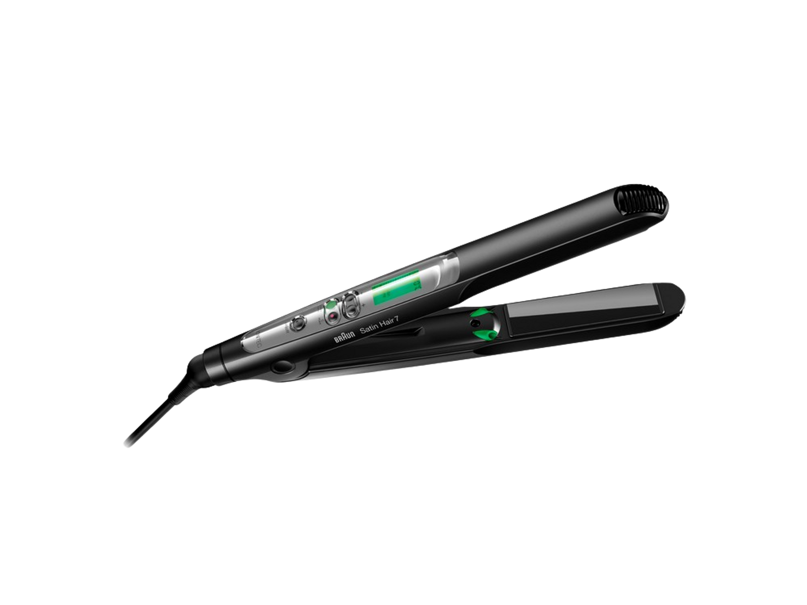 Plancha de pelo - 81461099 BRAUN, 220 V, 200 °C, Negro