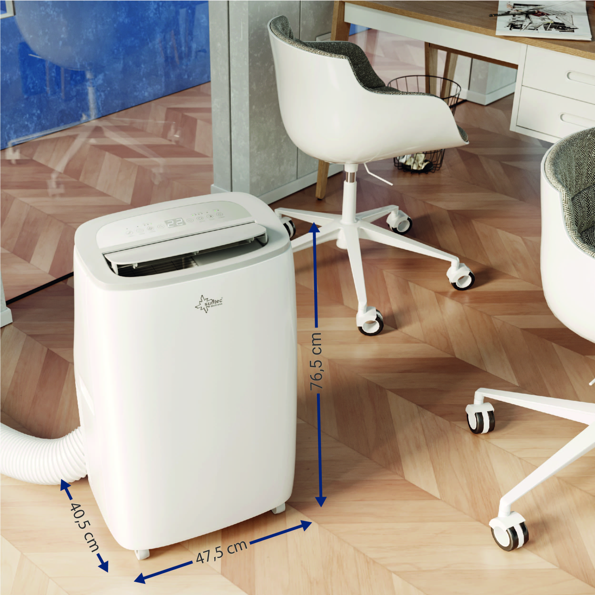 Eco Weiß (Max. Mobiles A) Klimagerät m², 60 R290 CoolFixx SUNTEC Raumgröße: EEK: 3.5
