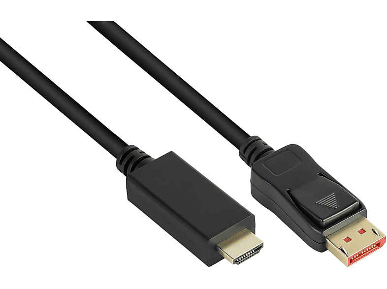 GOOD CONNECTIONS Anschlusskabel OFC, 1.4 10 schwarz, HDMI 2.0, 10m, @60Hz, Displayport, an m 4K