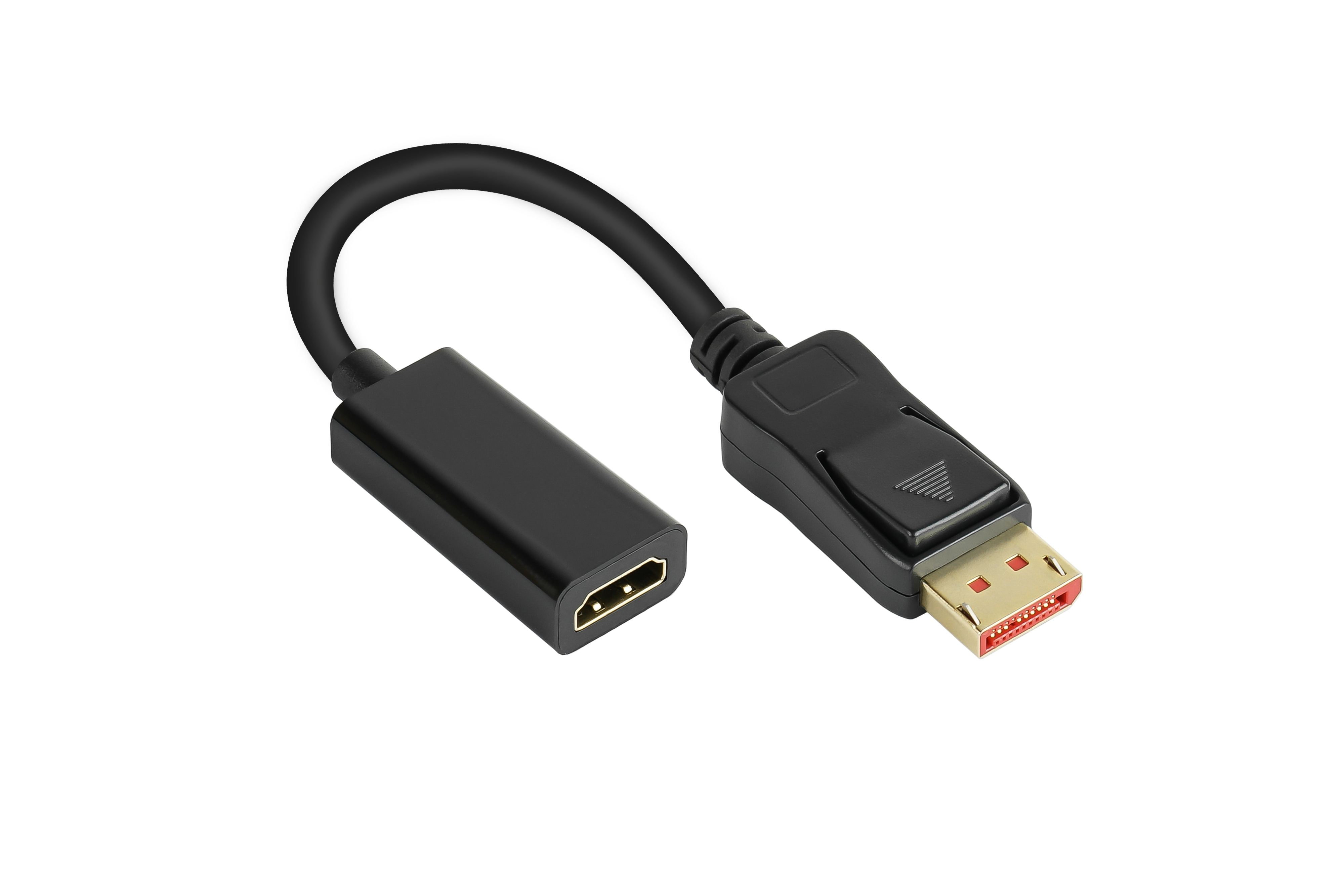 CONNECTIONS vergoldete 4K HDMI Stecker an 1.4 GOOD 2.0b @60Hz, Kontakte, 20cm, 0,2 Buchse, m Displayport, ca. Adapterkabel