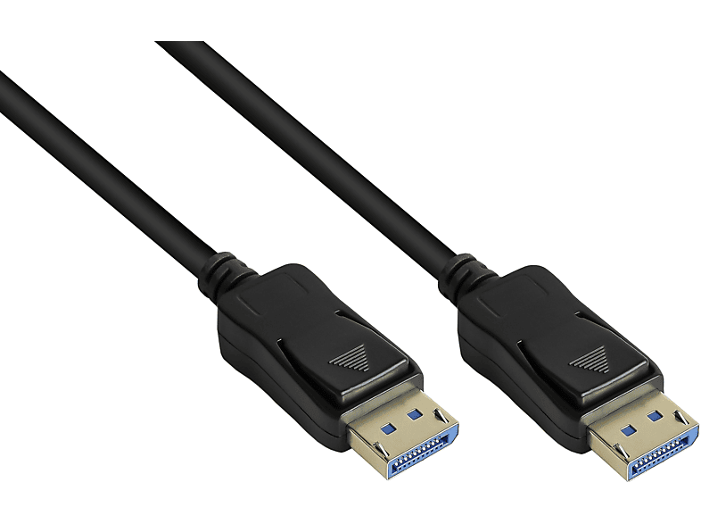 schwarz, Displayport, 54 Gbit/s, GOOD CONNECTIONS Anschlusskabel Kontakte, m 2.0, 2 vergoldete 2m, CU,