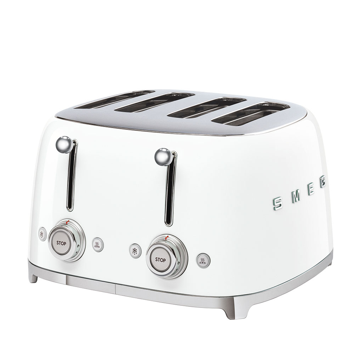 Tostador Smeg Tsf03wheu 2000w 6 potencias 4 rebanadas niveles descongelar y bagel vintage blanco 4x4 años 50 950w 770926340 2000 3