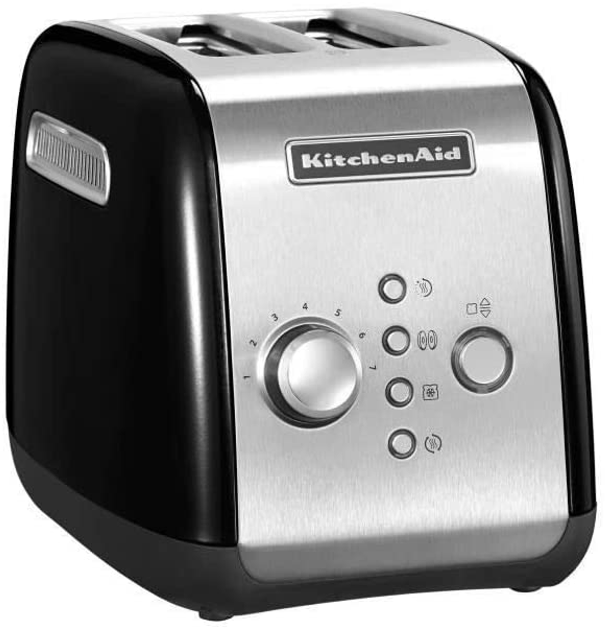 2-Scheiben 2) Schlitze: KitchenAid Toaster (1100 Watt, Onyxschwarz KITCHENAID 5KMT221EOB Toaster