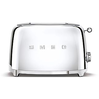 Tostadora - SMEG TSF01SSEU, 950 W, 2 ranuras, Plata