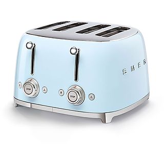 Tostadora - SMEG TSF03PBEU, 2000 W, 4 ranuras, Azul