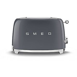 Tostadora - SMEG TSF01GREU, 950 W, 2 ranuras, Gris