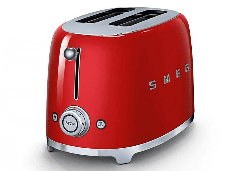 SMEG TSF01RDEU Toaster Rot (950 Watt, Schlitze 2) SATURN
