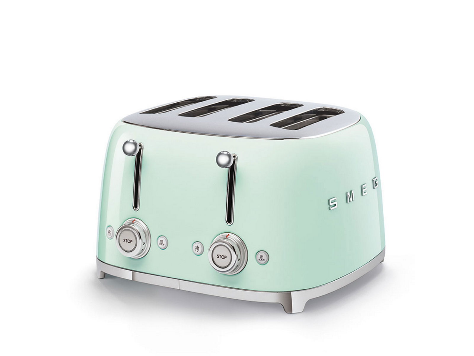 4) Watt, Grün Schlitze: SMEG (2000 Toaster TSF03PGEU