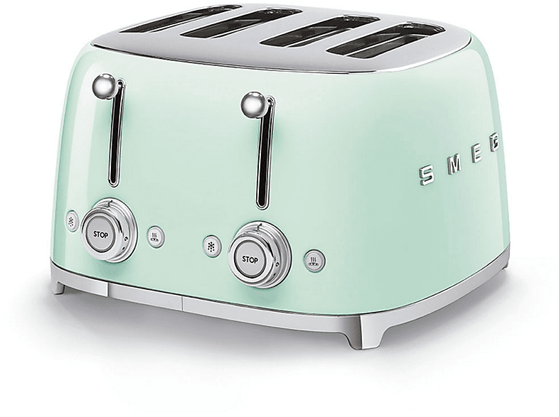 4) Watt, Grün Schlitze: SMEG (2000 Toaster TSF03PGEU