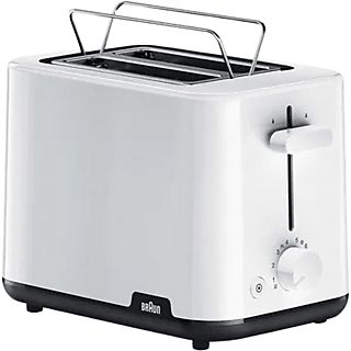 Tostadora - BRAUN HT1010WH, 900 W, 2 ranuras, Blanco