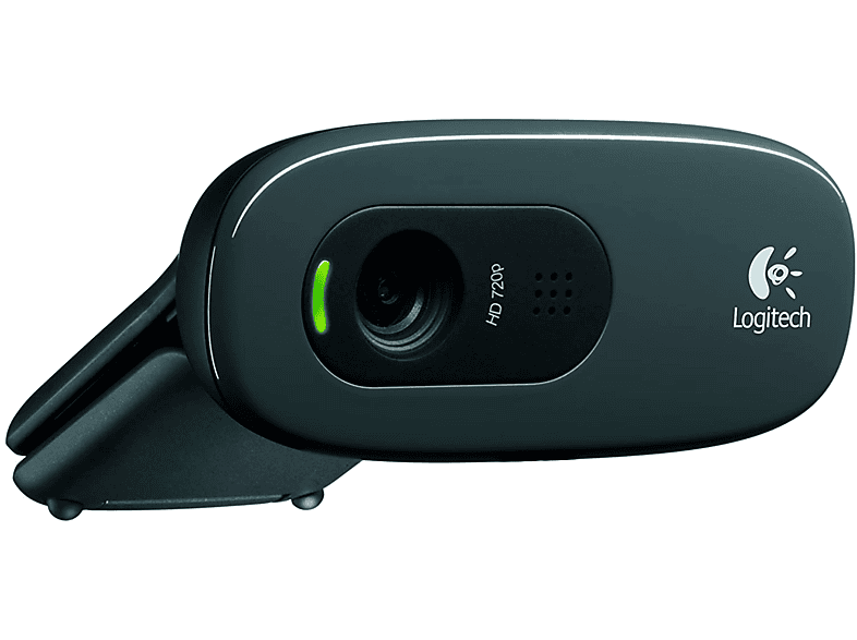 Webcam  Logitech C270, HD 720p, 3 MP, Micrófono integrado con reducción de  ruido, Corrección de iluminación, Clip universal, Windows/Mac, Negro