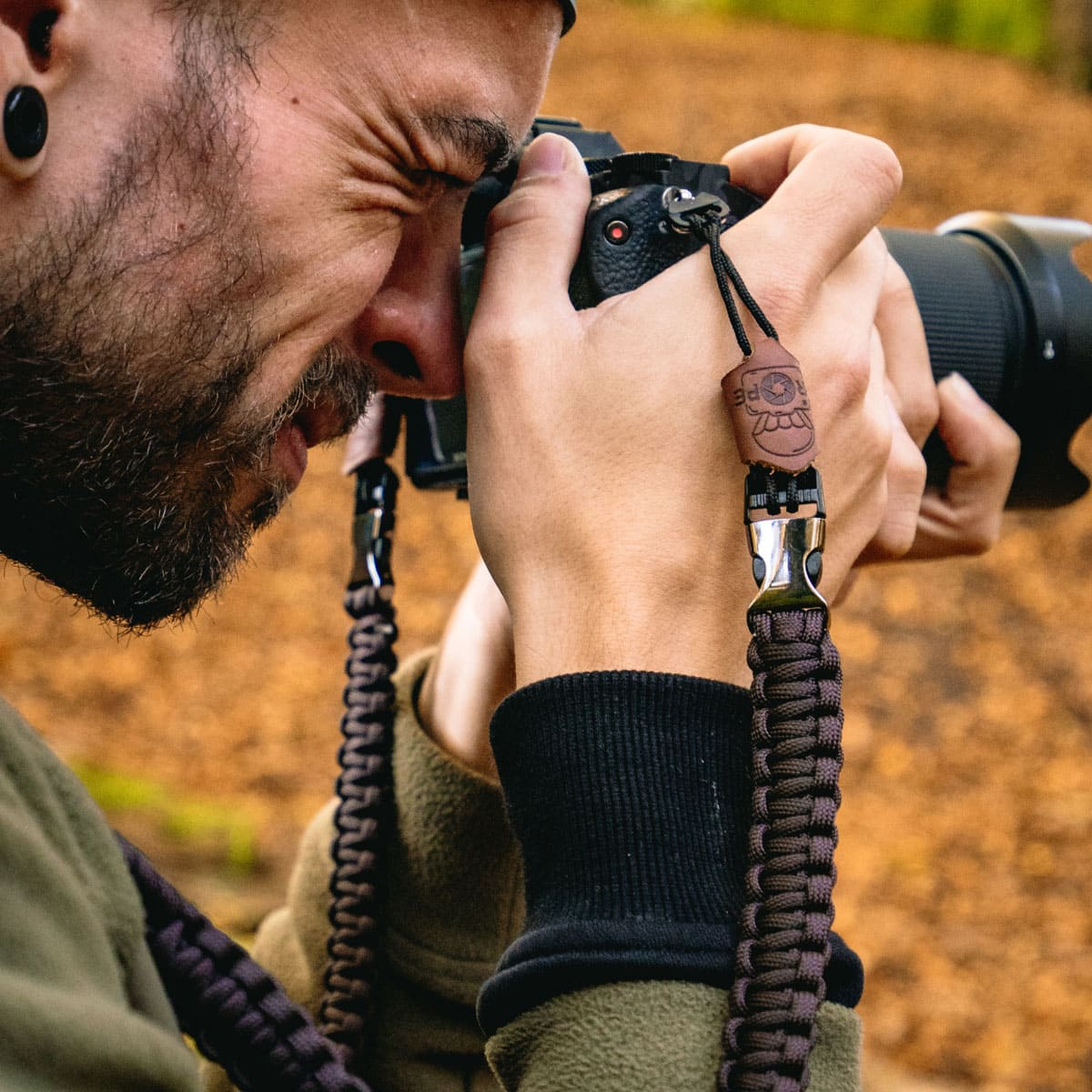 Canon, geeignet) Dark Leica für alle Spiegelreflexkameras Sony, (Für System- & Paracord, Coffee, THE Schnellverschluss, Braun, lang, Panasonic, 100cm Nikon, C-ROPE TRAVELER, handgeflochten, Fujifilm, Kameragurt, passend Olympus,