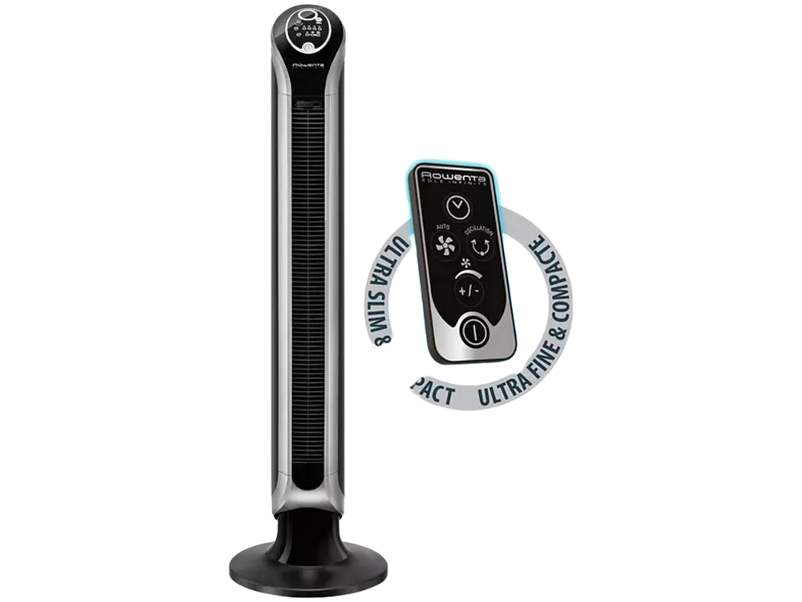 Ventilador de torre - Eole Infinite ROWENTA, Negro