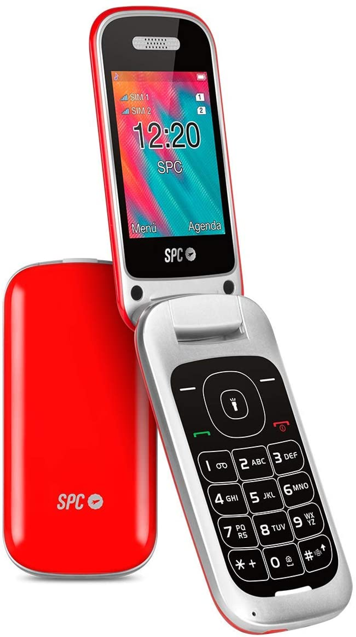 Móvil - SPC Velvet, 2.4" TN, Dual SIM, Bluetooth, 2G, Cámara, 800 mAh, Rojo