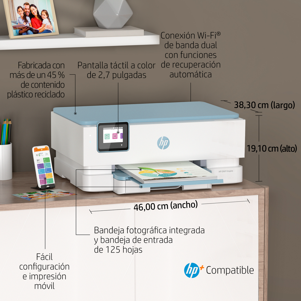 HP ENVY INSPIRE 7221E PRINTER (P) WLAN AIO Thermal Multifunktionsdrucker Inkjet