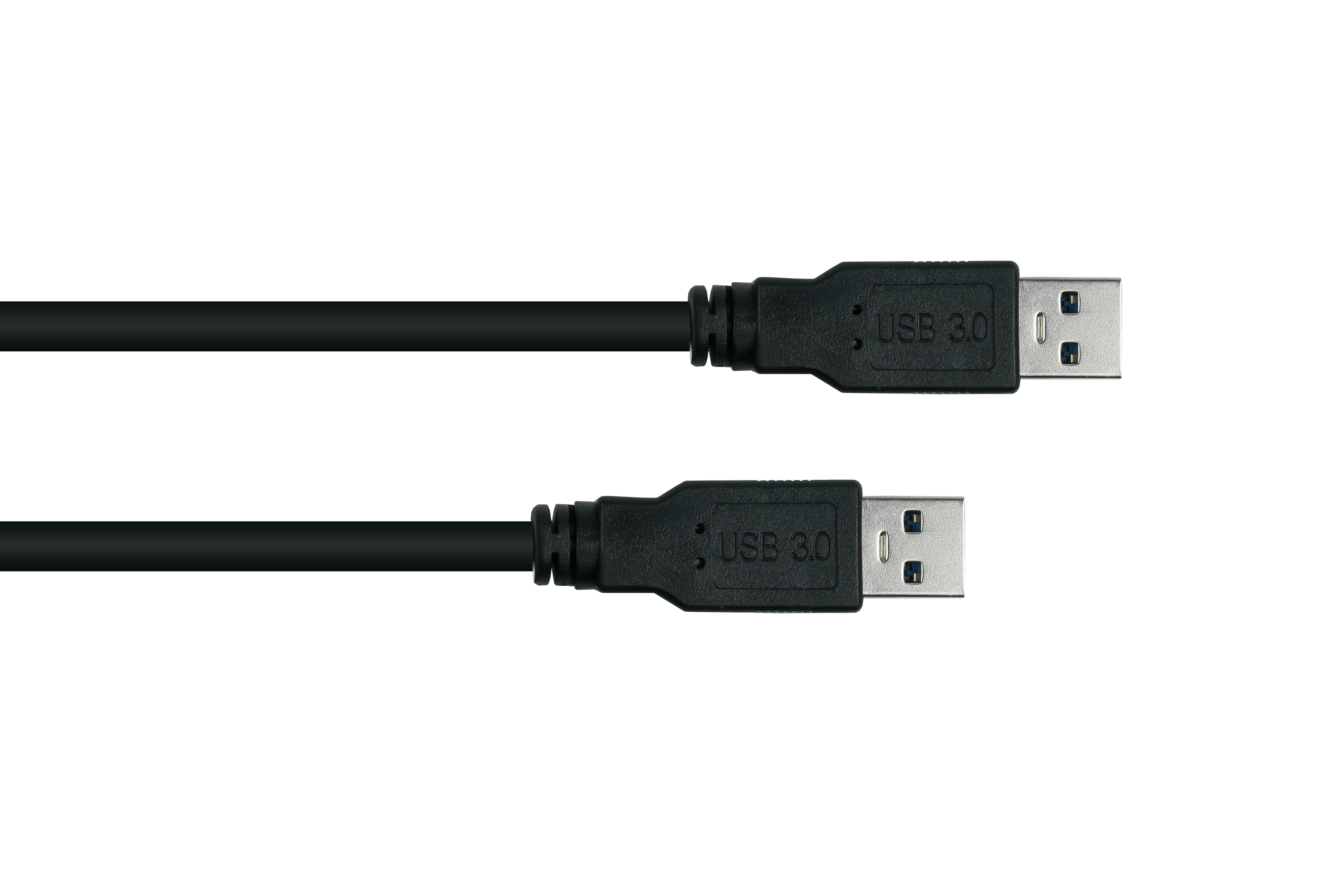 USB schwarz AWG28 3.0 an AWG24, / Stecker A A,Premium, UL, Kabel KUPFER, KABELMEISTER Stecker