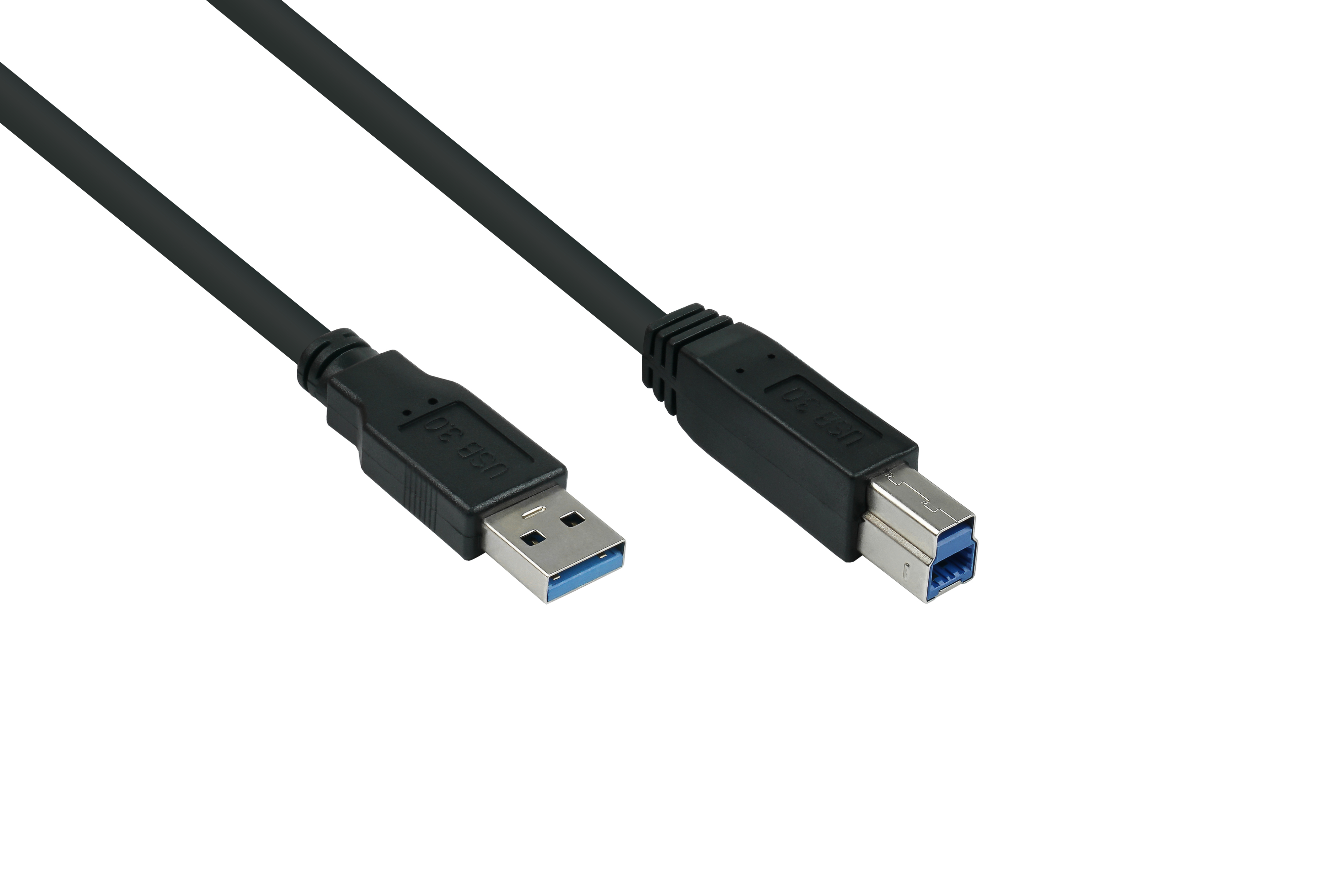 an AWG24, / Kabel AWG28 A B,Premium, 3.0 Stecker KUPFER, schwarz UL, Stecker USB KABELMEISTER